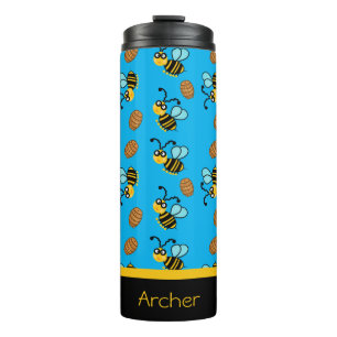 Termo Patrón de abejas divertida