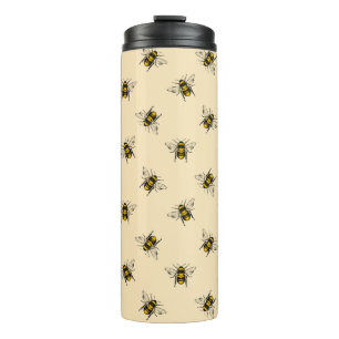 Termo Patrón de abejas reina