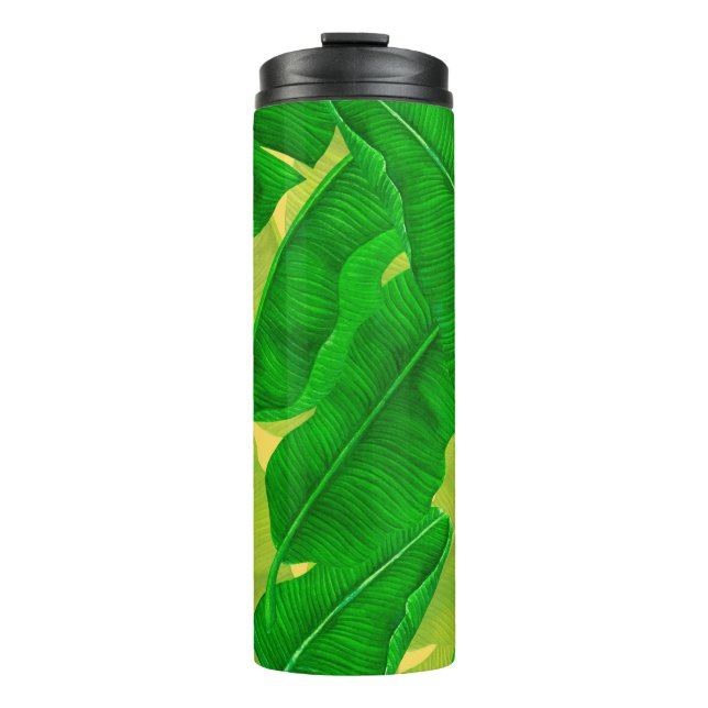 Termo Patrón de acuarela de hojas de banana (Anverso)