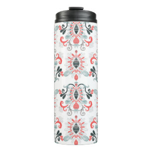 Termo Patrón de acuarela sin fisuras con ikat. Ojo de ti