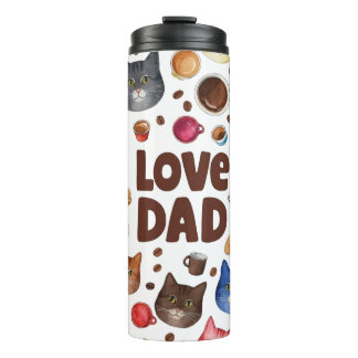 Termo Patrón de Amor Papá Gatos y Café