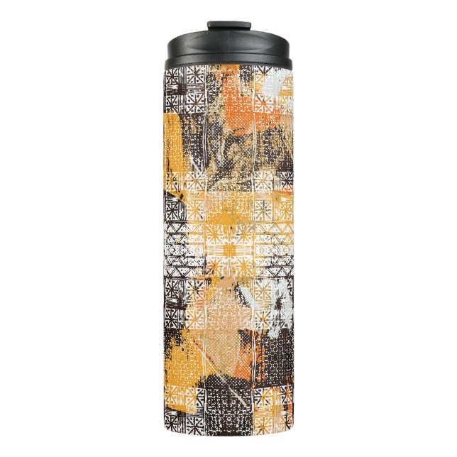 Termo Patrón de angustia tribal de Boho geométrico (Anverso)