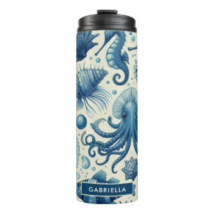 Termo Patrón de animales de marina de época