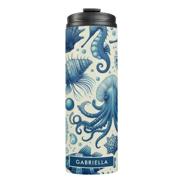 Termo Patrón de animales de marina de época (Anverso)