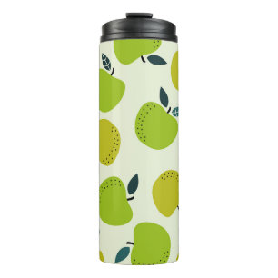 Termo Patrón de Apple sin soldadura. Tema de la fruta il