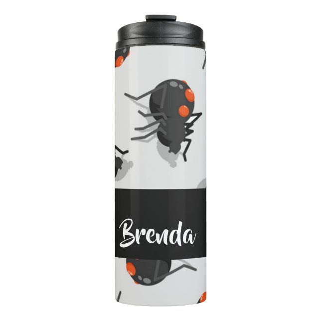 Termo Patrón de araña de viuda negra (Anverso)