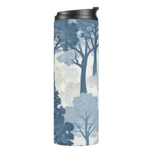Termo patrón de árbol azul bonito