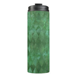 Termo Patrón de Arlequín Vintage Verde Irisado
