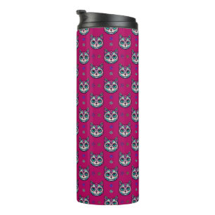 Termo Patrón de arte de gato de Calavera