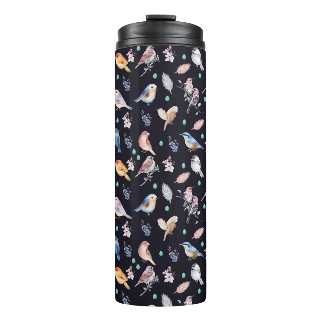 Termo Patrón de aves primaverales (Anverso)