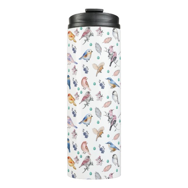 Termo Patrón de aves primaverales (Anverso)