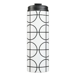 Termo Patrón de bandas de círculo negro y blanco