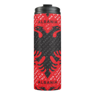Termo patrón de bandera albanesa 2