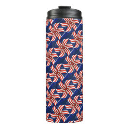 TERMO PATRÓN DE BANDERA PATRIOTA AMERICANO AZUL ROJO PAT