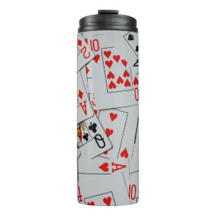 Termo Patrón de baraja de cartas dispersas,