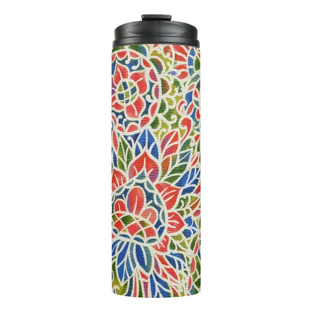 Termo Patrón de Batik de impresión de paisley multicolor (Anverso)