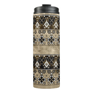 Termo Patrón de boho étnico. Viejo estampado de arte tri