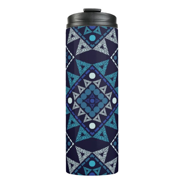 Termo Patrón de bordado de Boho étnico sin mar (Anverso)