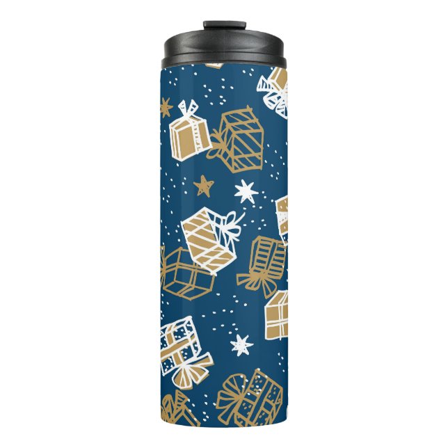 Termo Patrón de cajas de regalo de vacaciones de inviern (Anverso)