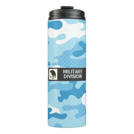 Termo Patrón de camuflaje azul claro