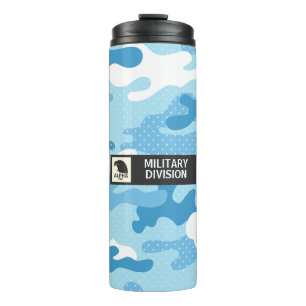 Termo Patrón de camuflaje azul claro