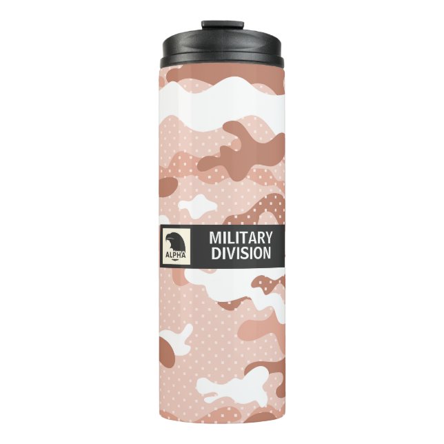 Termo Patrón de camuflaje de melocotón suave (Anverso)