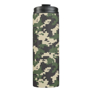Termo Patrón de Camuflaje Digital Verde