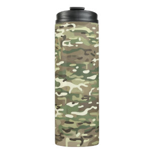 Termo Patrón de Camuflaje Forestal Verde Bosque