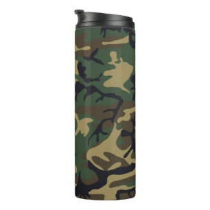 Termo Patrón de camuflaje fresco del bosque