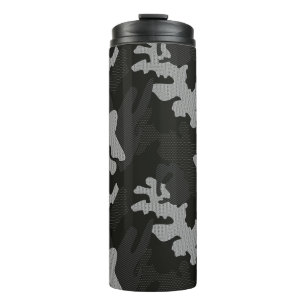 Termo Patrón de camuflaje negro