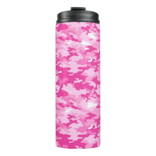 Termo Patrón de camuflaje rosa – Conciencia sobre el cán