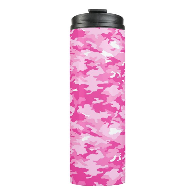 Termo Patrón de camuflaje rosa – Conciencia sobre el cán (Anverso)