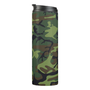 Termo Patrón de camuflaje verde, patrón militar, ejércit