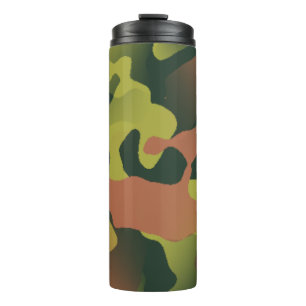 Termo Patrón de camuflaje verde y marrón