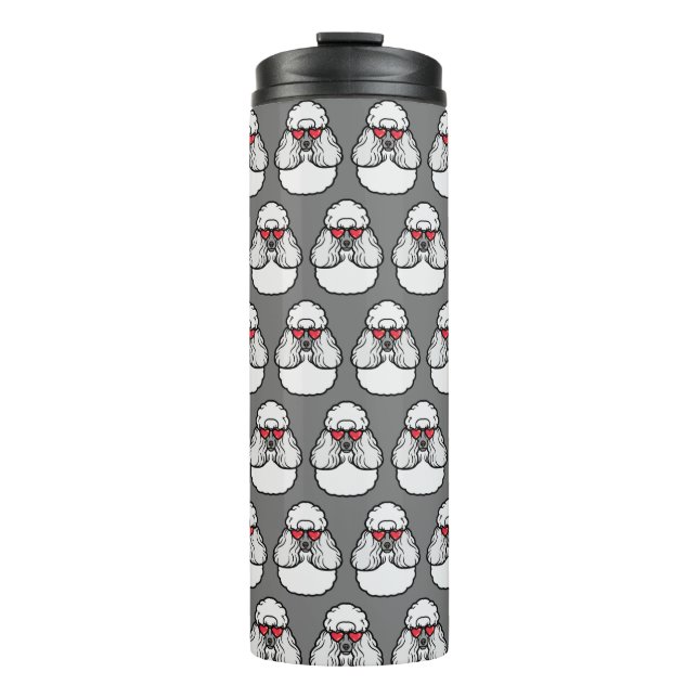 Termo Patrón de Caniche Divertido (Anverso)