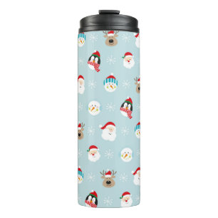 Termo Patrón de caracteres del jefe de navidades, navid