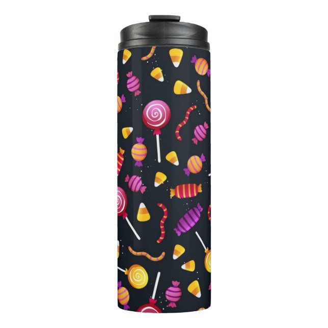 Termo Patrón de caramelos de Halloween (Anverso)
