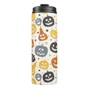 Termo Patrón de caras coloridas Jack-O'-Lantern