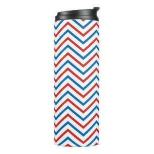 Termo Patrón de Chevron Rojo Blanco Azul
