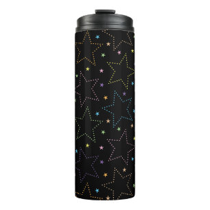 Termo Patrón de cielo estrellado mágico colorido