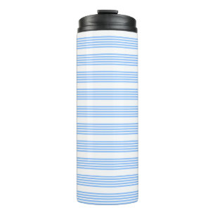Termo Patrón de cinco rayas azul y blanco