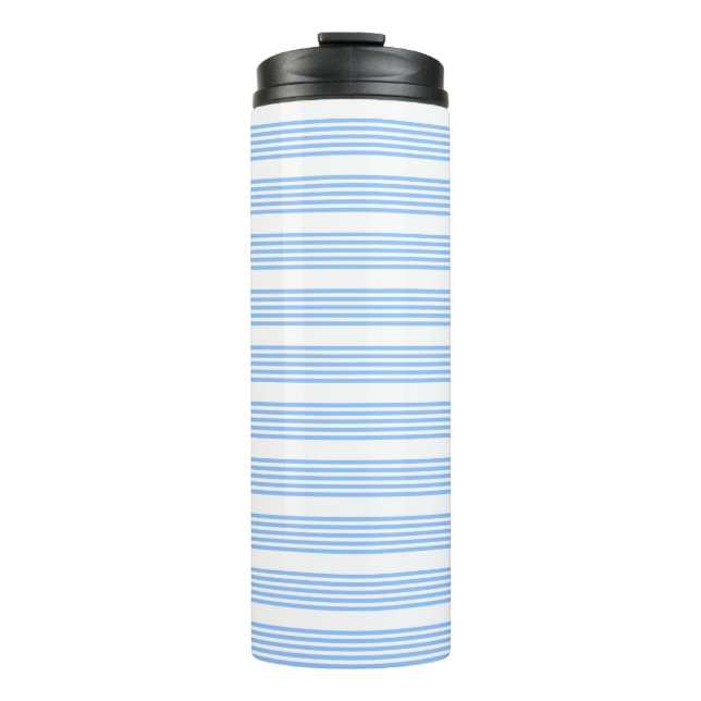 Termo Patrón de cinco rayas azul y blanco (Anverso)