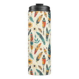 Termo Patrón de color claro de inspiración bohemia