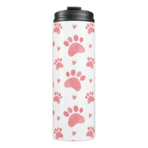 Termo Patrón de color de agua de las patas de gato