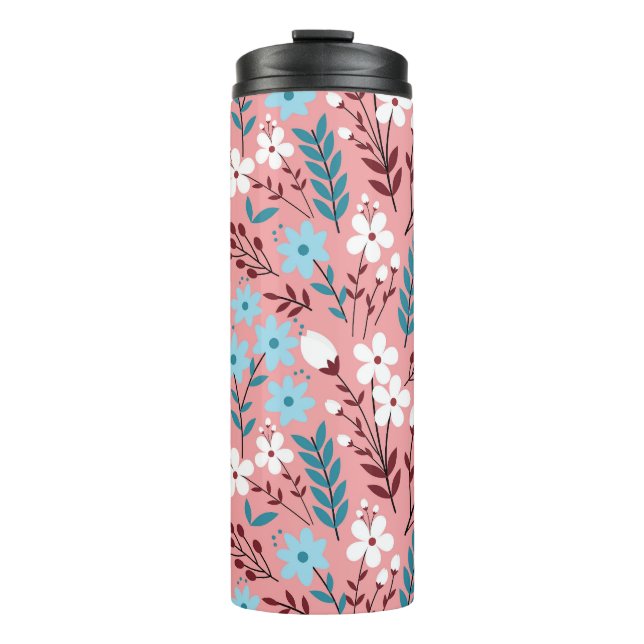 Termo Patrón de color rosa pálido sin soldadura. (Anverso)