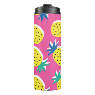 Termo patrón de colores disparatados de frutos de piña