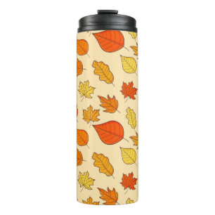 Termo Patrón de concepto de hoja. Leaf Fall y Otoño Symb