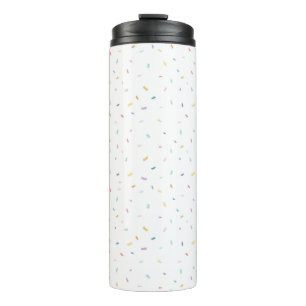 Termo Patrón de confeti de color de agua suave