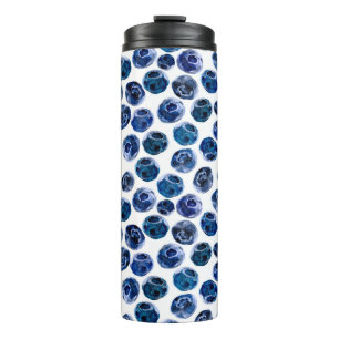 Termo Patrón de conjunto de arándano azul ilustrado co