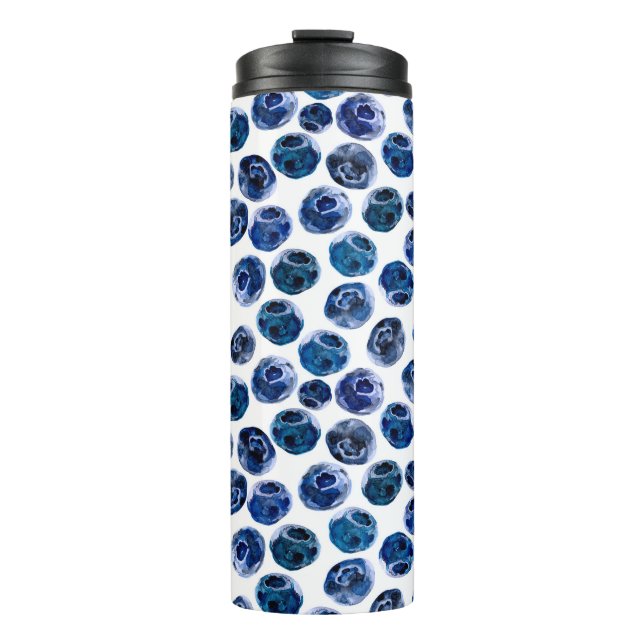 Termo Patrón de conjunto de arándano azul ilustrado con  (Anverso)